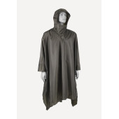 Olive Rip-Stop Taffeta Poncho with Enhanced Features