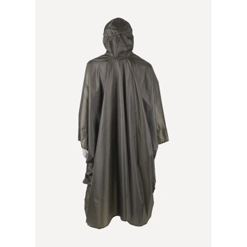 Olive Rip-Stop Taffeta Poncho with Enhanced Features-1