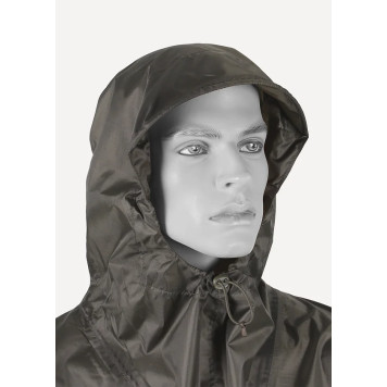 Olive Rip-Stop Taffeta Poncho with Enhanced Features-3