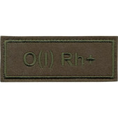 Blood Type 1st Positive Chest Patch with Velcro - Silk Embroidery