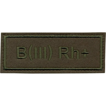 Blood Type 3+ Tactical Patch with Velcro