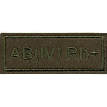 4th Positive Blood Type Velcro Patch - Silk Embroidery