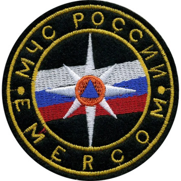 Patch MCHS Russia Emercom 85mm Silk Embroidery