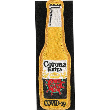 Embroidered Sleeve Patch with Velcro - Bottle Crown COVID-19 Silk Embroidery