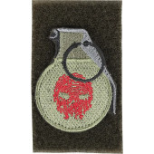 Grenade Fingerprint Embroidered Patch with Velcro Grenade Fingerprint Embroidered Patch with Velcro