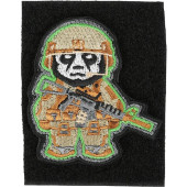 Military Panda Embroidered Arm Patch with Velcro