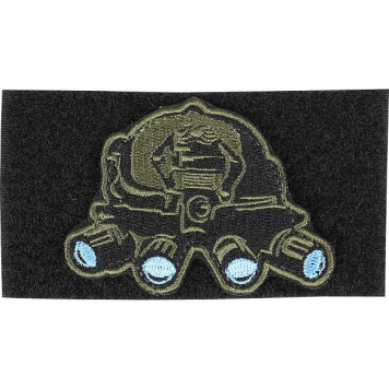 Night Vision Patch with Velcro - Olive Silk Embroidery