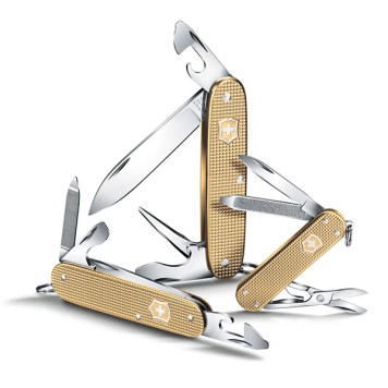 Victorinox Alox Cadet Couteau pliant 84mm 9 fonctions finition dorée-4