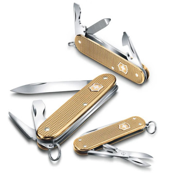 Victorinox Alox Cadet Couteau pliant 84mm 9 fonctions finition dorée-5