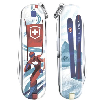 Victorinox Classic LE2020 Ski Race Taschenmesser 58mm 7-Funktionsblau/Design-2