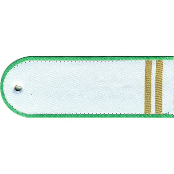 White Woven Rank Insignia with 2 Bars - Rospriradnadzor