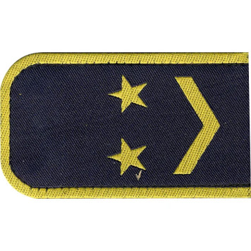 Railway Troops Shoulder Boards 1 Stripe 2 Stars Blue