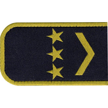 Railway Troops Shoulder Boards 1 Stripe 3 Stars Blue