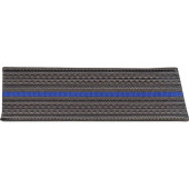 Gray Shoulder Boards with Blue Piping for Military Uniforms