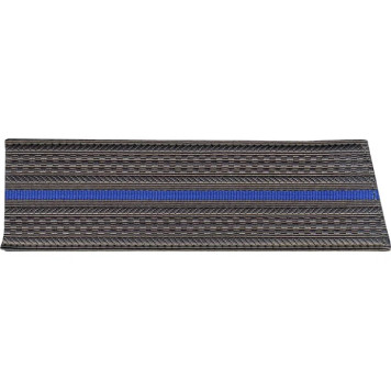 Gray Shoulder Boards with Blue Piping for Military Uniforms