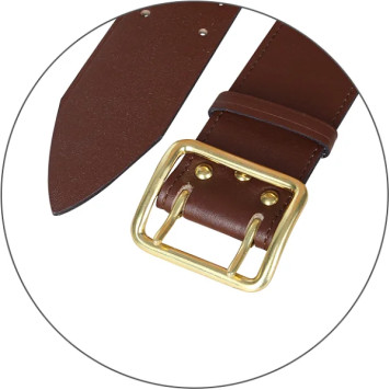 Officer`sPremium Leather Belt with Saddle Leather Lining-1