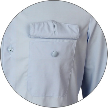 Formal Uniform Shirt-M , Long Sleeve, Light Blue-4