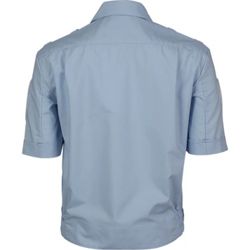 Women`s Formal Uniform Shirt - Light Blue, Short Sleeve-1