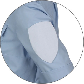 Women`s Formal Uniform Shirt - Light Blue, Short Sleeve-2