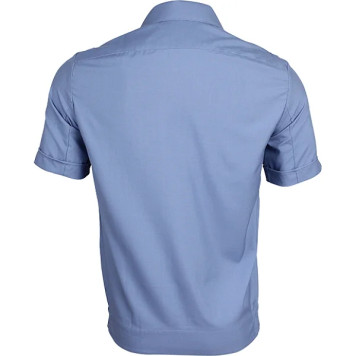 Blue Uniform Shirt with Short Sleeves-1