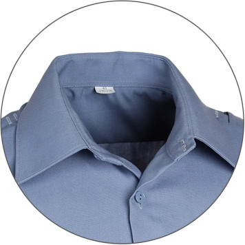 Blue Uniform Shirt with Short Sleeves-2