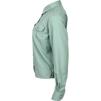 Women`s Military Uniform Shirt Long Sleeve Green-2