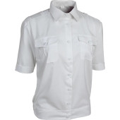 Women`s Classic White Uniform Shirt with Short Sleeves Women`s Classic White Uniform Shirt with Short Sleeves