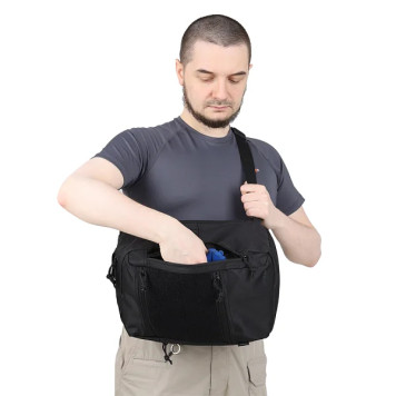 Tactical Single-Strap Backpack Division by Splav - Black-14