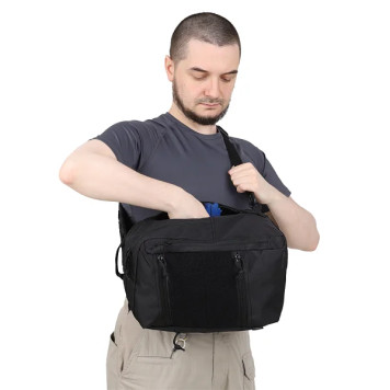 Tactical Single-Strap Backpack Division by Splav - Black-15