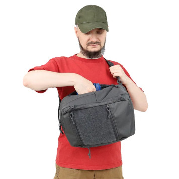 Tactical Single-Strap Backpack "Division" Grey-15