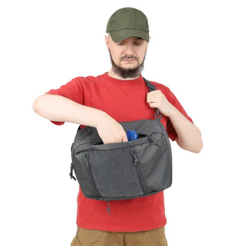 Tactical Single-Strap Backpack "Division" Grey-16