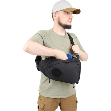 Tactical Single-Strap Backpack Spall Drop Black-19