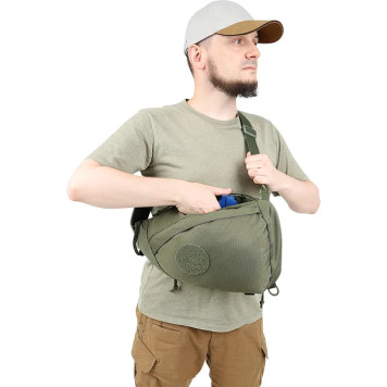 Tactical Single-Strap Backpack Spall Drop Olive-20