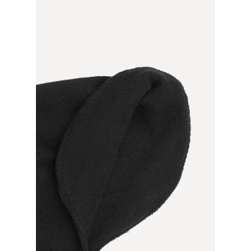 Bamboo Fleece-Lined Mask Hat in Black-1
