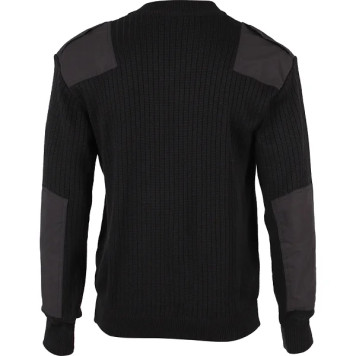 Military-Style Wool Blend Sweater with Reinforced Patches-2