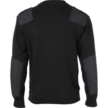 Black Tactical Sweater with Reinforced Patches Art C41-2