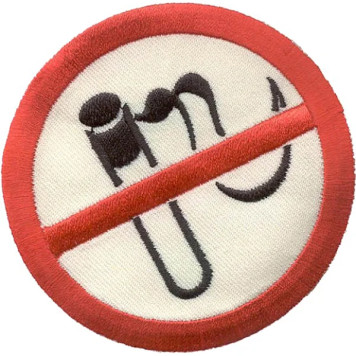 No Smoking Embroidered Thermal Patch