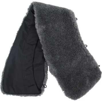 Black Oxford Faux Fur Collar