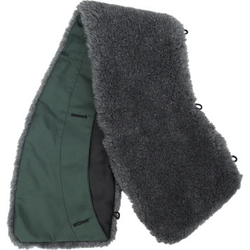 Green Oxford Nylon Collar with Faux Fur