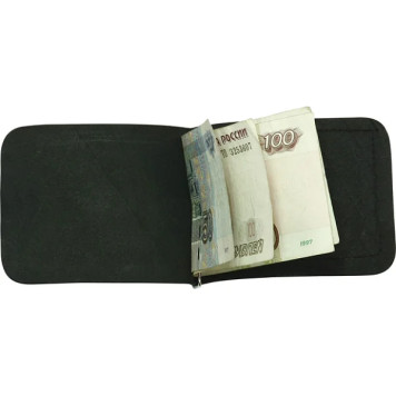 Leather Money Clip with Pocket-2