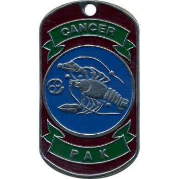 Zodiac Cancer Metal Tag 0326