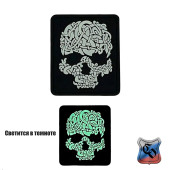 Glow-in-the-Dark PVC Celtic Skull Patch