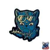 PVC Pilot Cat Patch in Blue