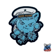 PVC Sailor Cat Patch White