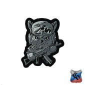 PVC Patch "Cute Cat with Gun"