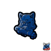 PVC Diver Cat Patch in Blue