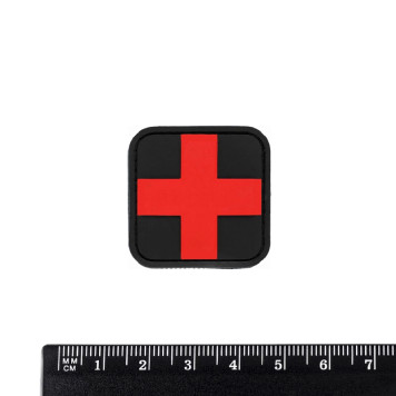 Small PVC Medical Cross Patch 2.5 cm