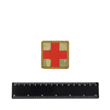Medical Cross Embroidered Patch 5cm-1