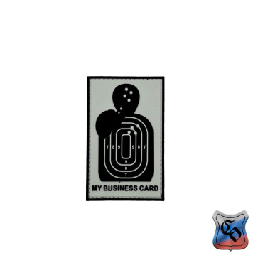 PVC Business Card Patch in Black and White