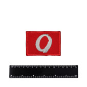 Embroidered Chevron O Patch 5x8 cm